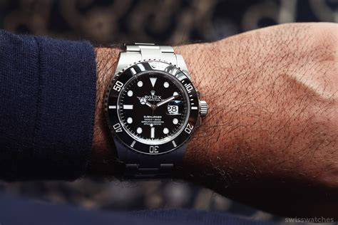 rolex submariner no date on wrist|rolex submariner 41mm thickness.